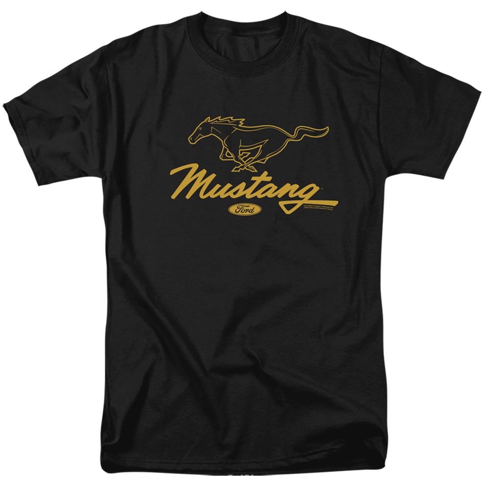 Maglietta Per Adulti Con Licenza Ford Mustang Pony Script