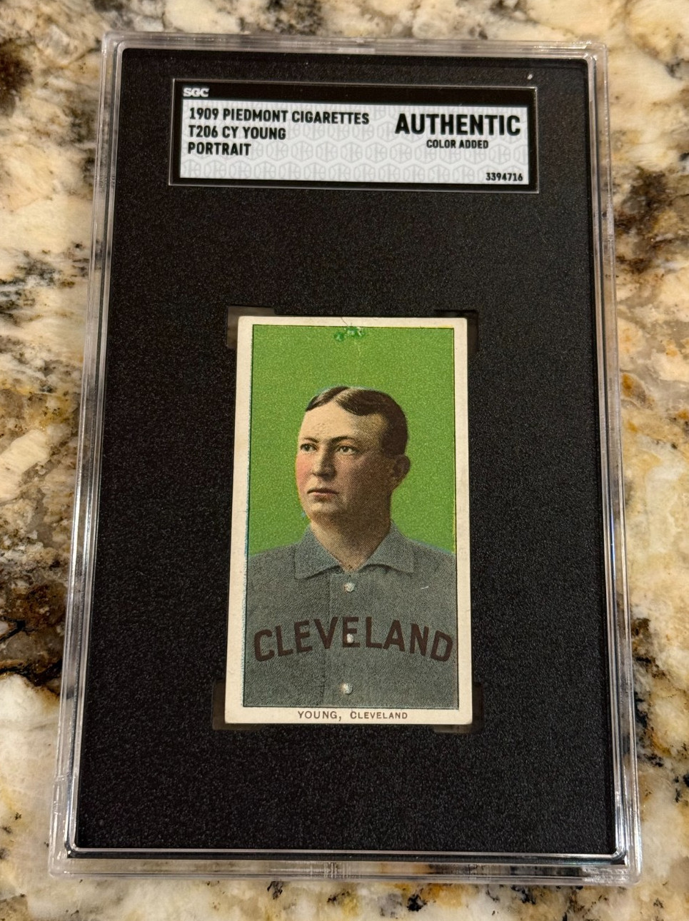 1909 T206 Cy Young Portrait Piedmont 150 SGC AUTH Centered Eye-Popping Color WOW