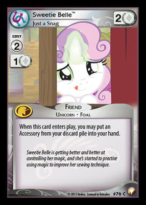 My Little Pony Equestrian Odysseys Sweetie Belle, Just a Snag - 76 - C x3  MLP 