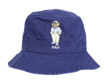 Polo Ralph Lauren Polo Bear Preppy Bear Safari Bucket Hat Cap - Navy, Chambray