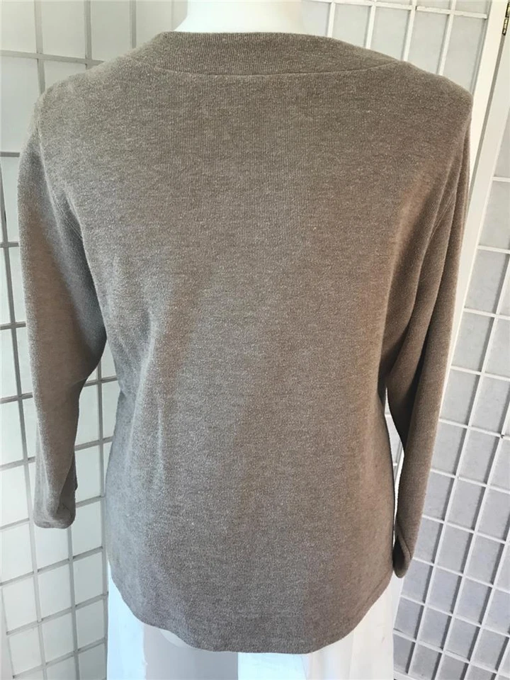 Women's Studio Works 3X Oak Brown Cotton Blend Soft Knit Winter Pullover - Image 4 of 4