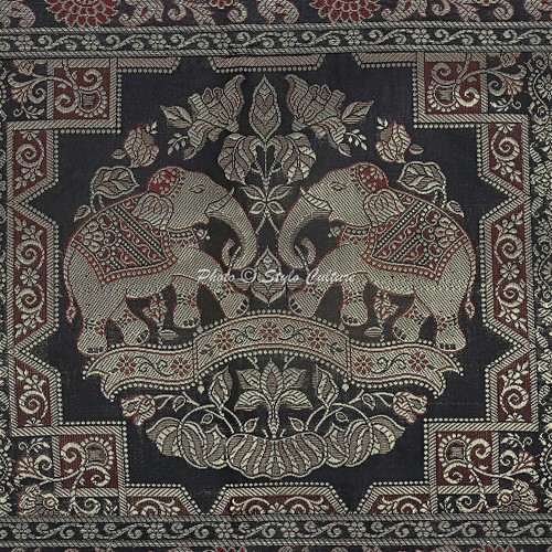 Indian Art Silk Runner Brocade Table Cover Party Wedding Decor Cloth - Picture 5 of 5