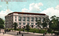 Postcard NY Gloversville High School New York Posted 1908 Vintage PC L2552