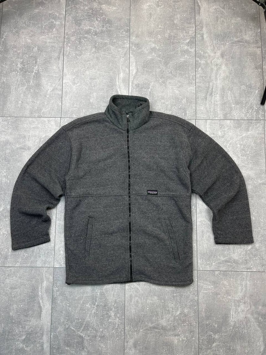 patagonia - ▪80’s【PATAGONIA】GREY JACKET Vintage 80s Patagonia Gray Full Zip Fleece Jacket Big Logo