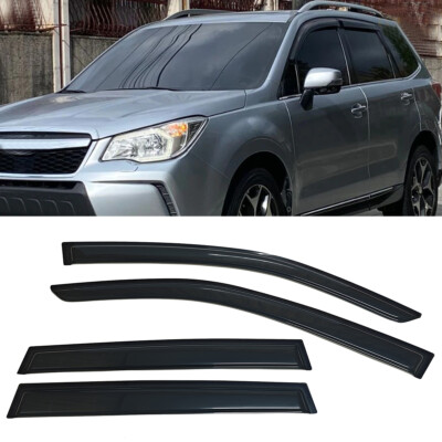 Fit 2014-2018 Subaru Forester Window Visors Sun Vent Shade Rain Wind Guard Smoke