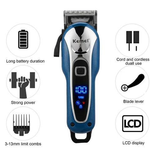Updated Professional Hair Clippers Trimmer Kit Men Cutting Machine Barber Salon - Picture 5 of 13