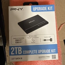 PNY 2TB CS900 2.5” Solid State SATA-III SSD Upgrade Kit w/Transfer Cable Softwar