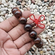 Gorgeous 16 MM Akar Laka Bracelet Dalbergia Parviflora 14 Beads Kayu Menang #21