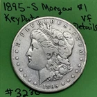 1895-S Morgan Silver Dollar VF Very Fine Details Key Date Nice Coin