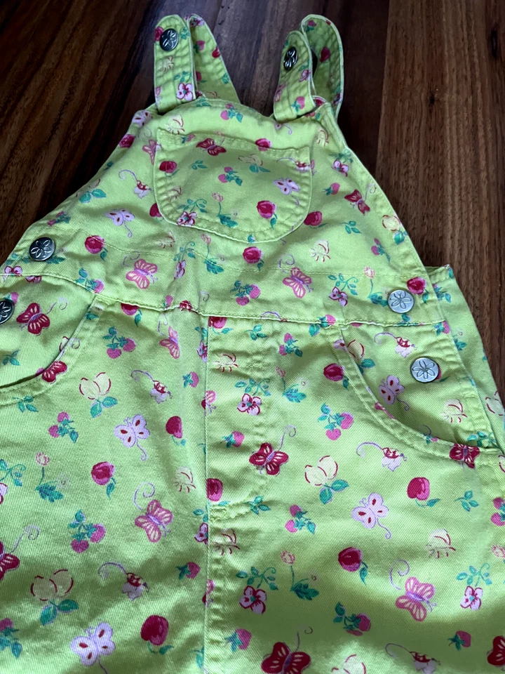 🌷Macacão vintage Honors 24M floral borboleta de Páscoa Kawaii meninas CottageCore 🦋🌻 - Imagem 2 de 4