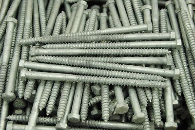 40-Pack 3/8" X 7" Hex Head Lag Bolts - Galvanized Steel Wood Screws For Heavy Duty Projects