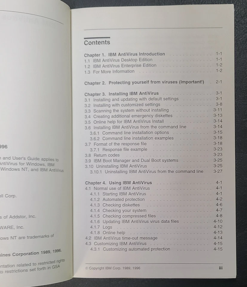 IBM Anti-Virus Version 2.5 User's Guide (1996) - Image 2 of 4