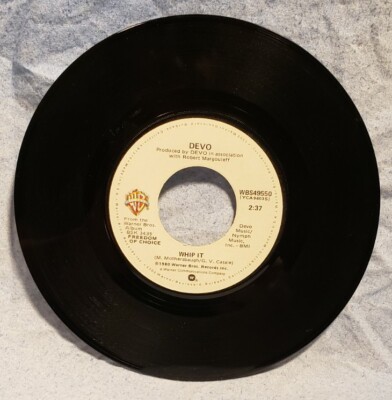 DEVO WHIP IT/TURN AROUND Good Condition, WBS-49550 45 Vinyl
