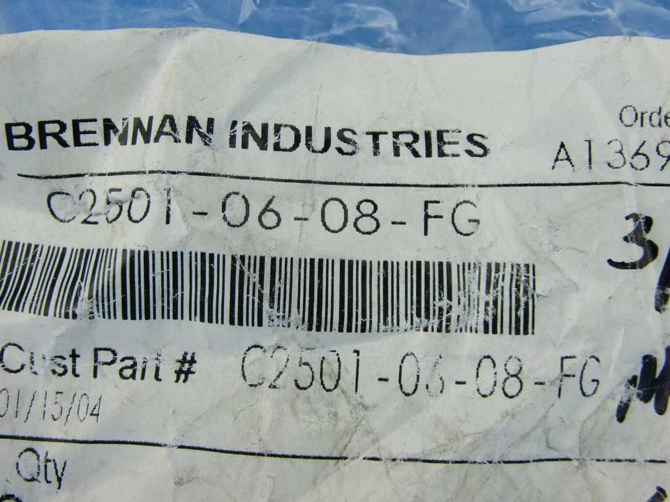 NEW Brennan C2501-06-08-FG 90º Steel Elbow, 3/8" x 1/2", Lot of 2 - Image 2 of 3