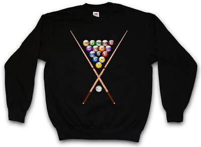 POOL BILLARD II PULLOVER Eightball 8 Ball Kugeln Gamble Player Acht Snooker