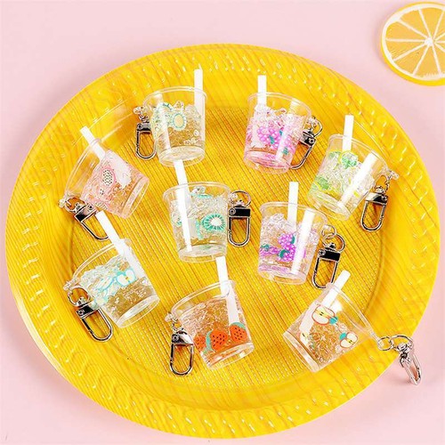 ABS Mini Simulation New Fresh Model Props Lemon Tea Keychain Candy Toy Pendant - Picture 6 of 15