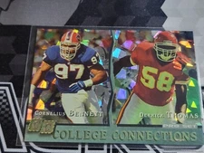 DERRICK THOMAS / BISCUIT 1993 Pro Set College Connections Prism Insert #CC6.