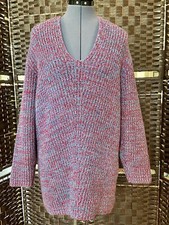 S XL Urban outfitters oversized slouchy knit sweater dress tunic chunky v neck