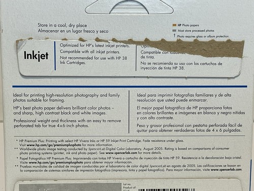 Papier fotograficzny HP Premium INKJET Plus, 4 x 6 cali - WYSOKI POŁYSK 100 ARKUSZY 75 FUNTÓW - Zdjęcie 7 z 7