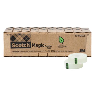 Scotch  Magic Greener Tape 812-10P, 3/4 in x 900 in (19 mm x 22.8 m)