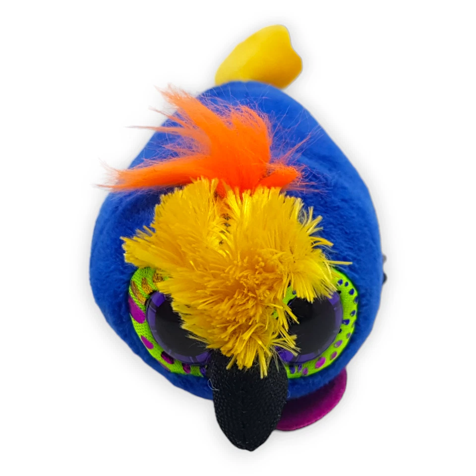 TY Papagei Diva Teeny Beans Vogel Blau Mc Donalds 2017 Plüsch Stofftier Kuschel - Bild 3 von 4