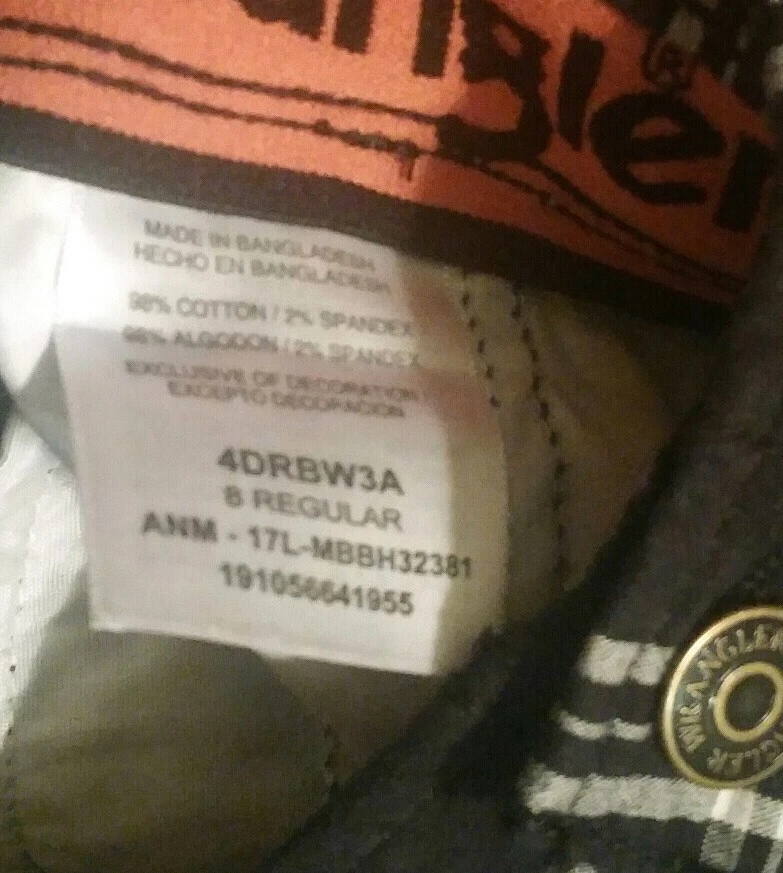 Chicos Wrangler Flex Negro con patrón de rayas blancas 8 Reg Foto 2 de 3