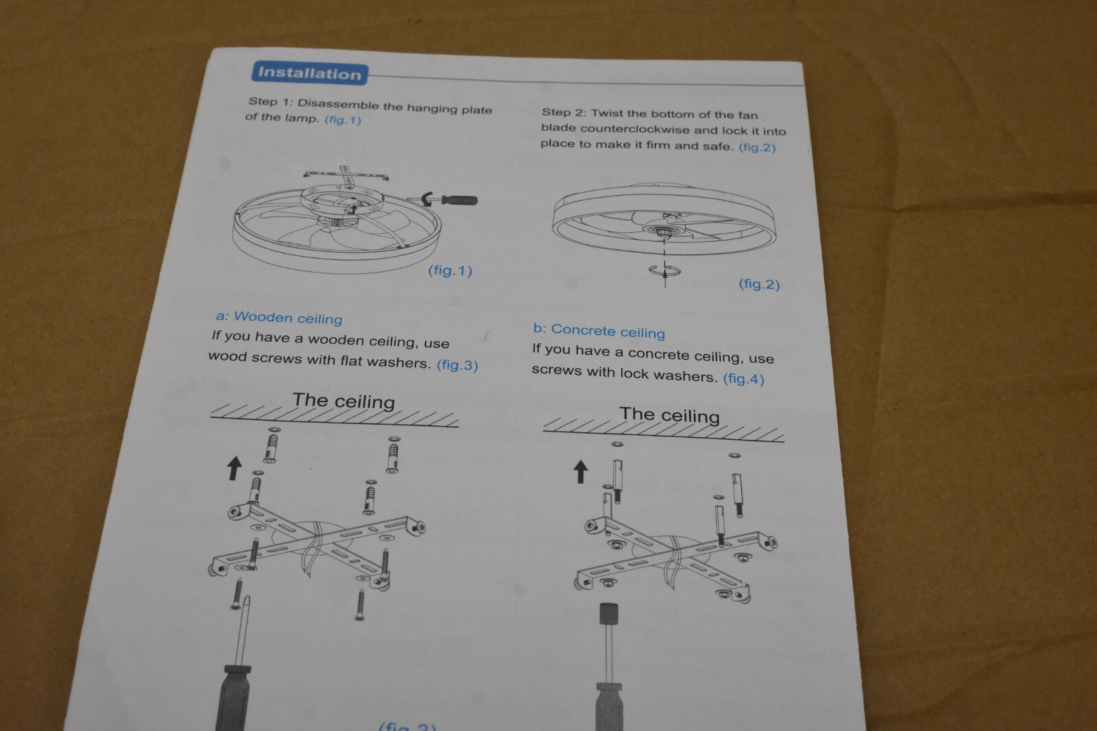 Volisun Low Profile Ceiling Fans w/ Lights & Remote 15.7" Modern Ceiling Fan