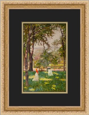 William Paxton The Croquet Players Custom Framed Print