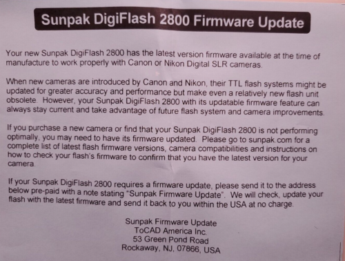 (4) SUNPAK DigiFlash 2800 Electronic Flash Shoe Mount for Nikon DSLR Cameras NEW - Picture 6 of 21