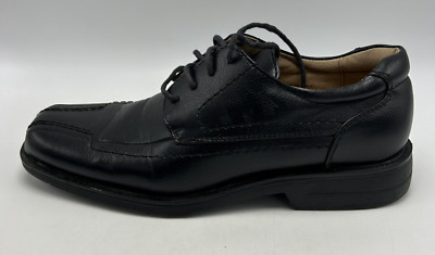 Dexter Dress Shoes Mens 8 Black Oxford Lace Up Formal Funeral Square Toe
