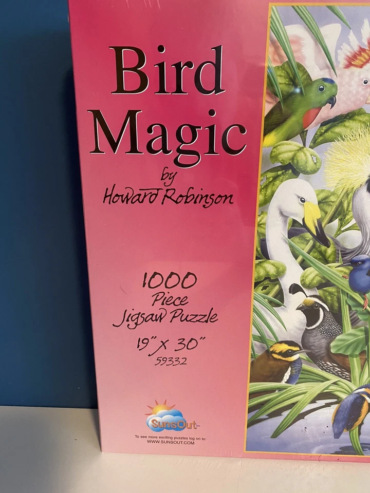 NUEVO Rompecabezas Howard Robinson Bird Magic 1000 piezas *RARO-Difícil de Encontrar/Sellado Foto 2 de 4