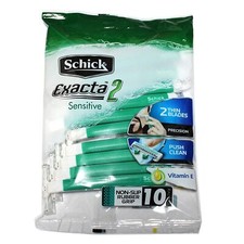 Schick Exacta2 Sensitive Disposable Razor, 10 Count 1Pack 