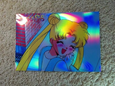 Sailor Moon LARGE Holographic Sticker anime manga waifu girls COLOR holographic 