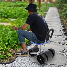 Height Adjustable 360° Rotating Gardening Seats Rolling Wheel Stool Kneeling Pad