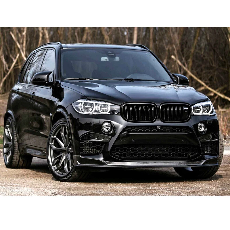 For 2014-2018 BMW X5 F15 X6 F16 Dual Line Front Kidney Grill Grille Glossy Black Foto 3 de 4
