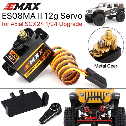 Emax ES08MA II Servo 12g 15T Metal Gear Analog Servo for RC Car Axial SCX24 - Picture 5 of 23