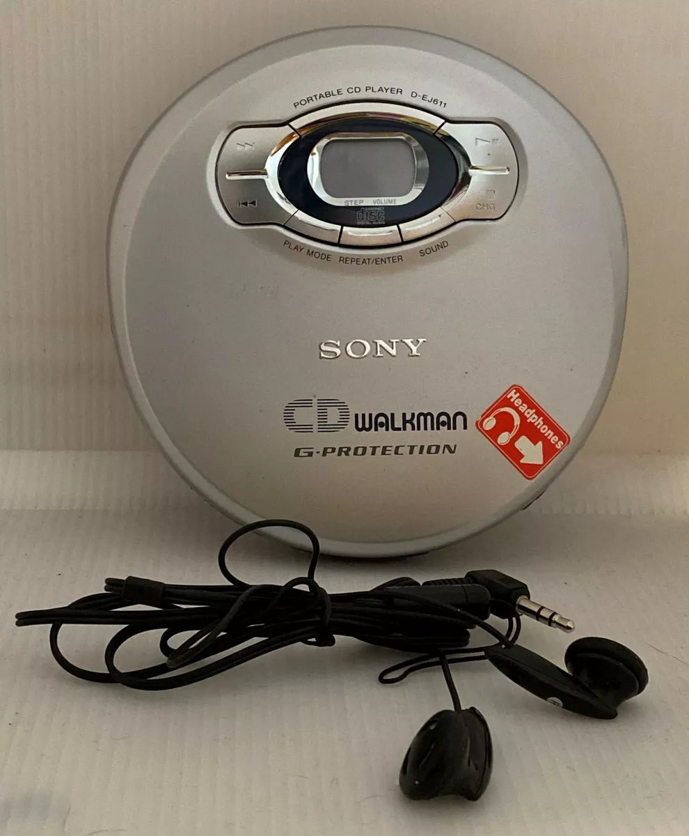 Sony CD Walkman - Portable Compac Disk Player - Silver (D-EJ611/S)