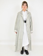 Dyb 'do You Best' Designer Long Washed Grey Cotton Coat, Size Xl/xxl
