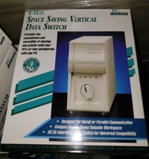 NEW DB25 4 Way Data Transfer Switch Box RS-232 Parallel Rotary PC MAC Printer