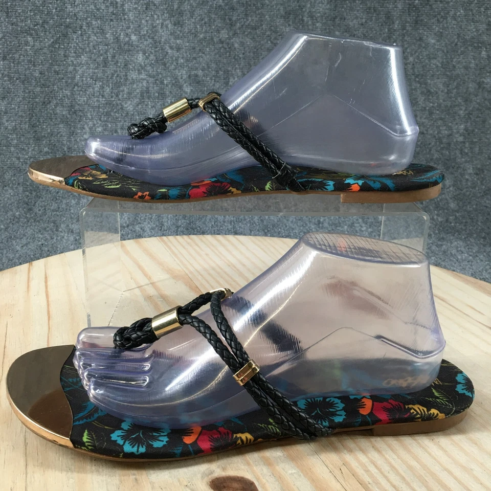 Sandalias Mossimo para mujer 11 Audrey florales chanclas deslizables multicolor trenzado Foto 2 de 4