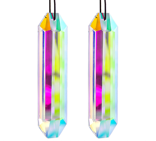 2pcs 5" Crystal Prisms Large Suncatchers for Window Hanging Sun Catcher with Gla - Picture 8 of 8