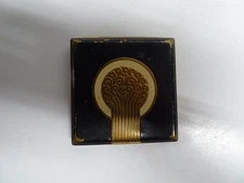 Vintage Coty powder and rouge art deco compact case circa 1940