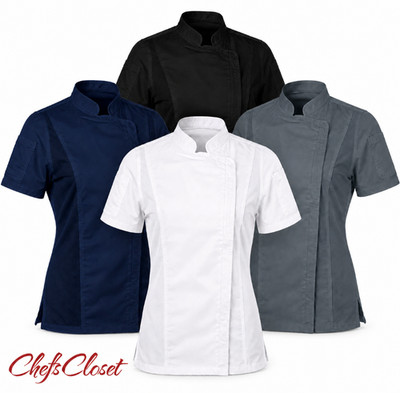 ChefsCloset Women's Short Sleeve Bailey Chef Coat