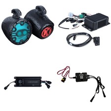 Memphis Audio UTV Audio Bundle SMCHLA App Radio, MX63PS 6.5" A.T.A.C Black Ba...