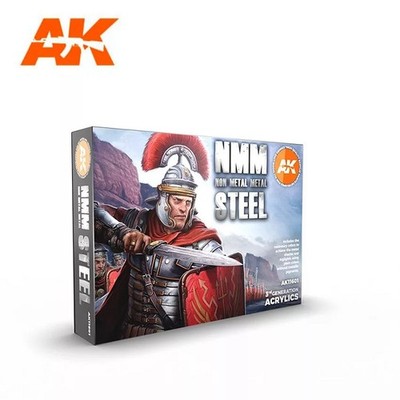 AK Interactive AK11601 - Non Metallic Metal: Steel 6x17ml - Neu