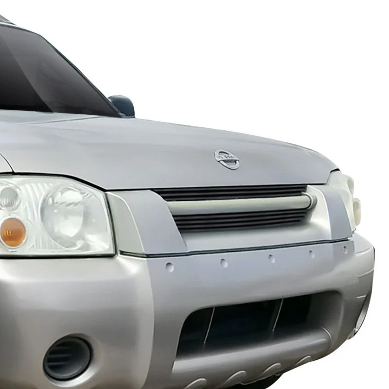 For Nissan Frontier 01-04 APG 2-Pc Black Horizontal Billet Main Grille