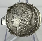 1921 Morgan Silver Dollar 90% Silver Coin Money Clip Vintage
