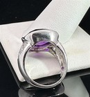 DaZzLiNg BRIOLETTE HUGE 15.00CT AMETHYST DIAMOND RING-MUST C NR $29 — photo 4