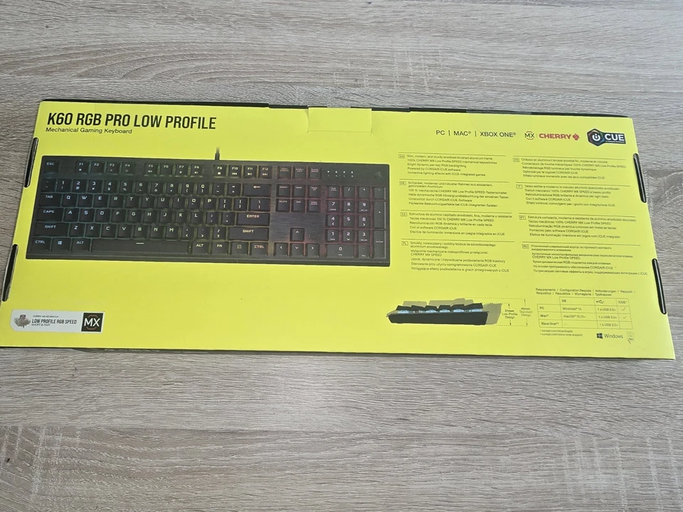 Corsair K60 RGB Pro Low Profile Tastatur m. MX RGB Speed Schalter, QWERTZ, OVP - Bild 3 von 3