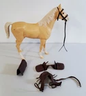 Y-203 VINTAGE 1960'S LOUIS MARX JOHNNY WEST THUNDERBOLT HORSE SET!